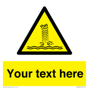 Custom warning artificial waterfall